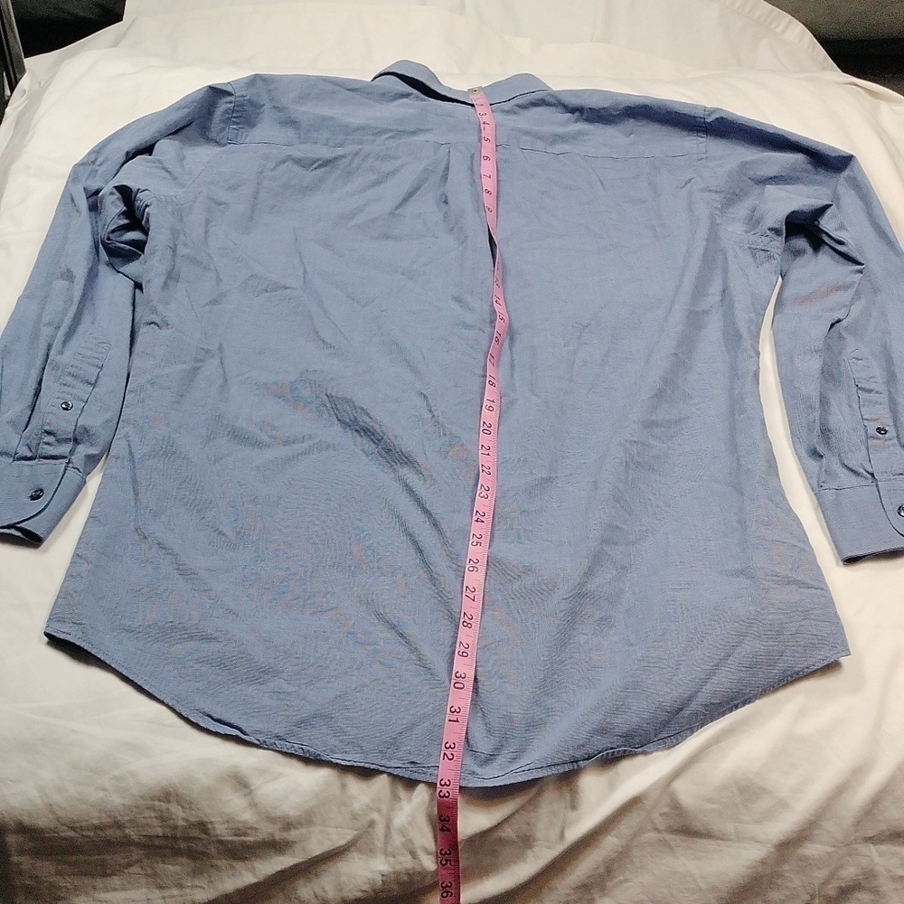 Kenneth Roberts platinum men's long sleeved button down shirt sized 17 (34/35) - Picture 9 of 11